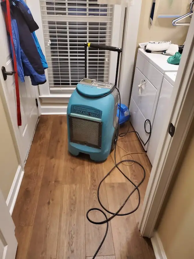 Commercial dehumidifier deployed for Flood Damage Cleanup in Darby