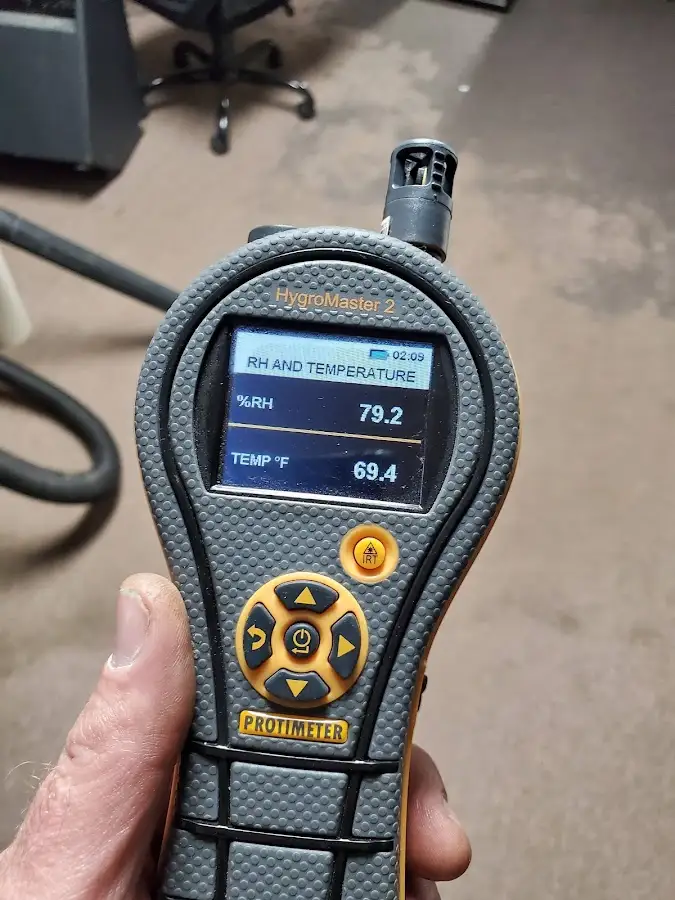 Moisture meter humidity assessment for Fire & Smoke Damage Restoration in Darby
